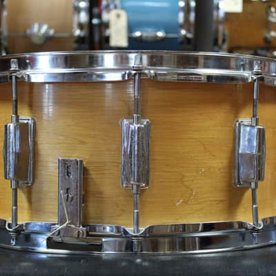 1980s Pearl 6.5x14 Maple Shell Snare Drum image 2