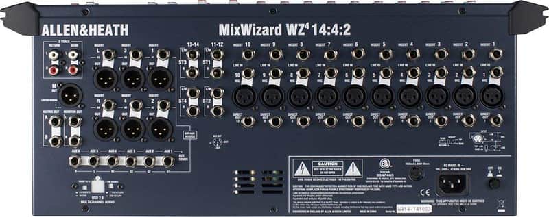 Allen & Heath MixWizard WZ4 14:4:2 14-Input 4-Group Mixer | Reverb