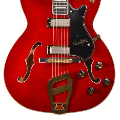 Hagstrom 67 Viking II Elvis Comeback Semi Hollow Electric Guitar w/ Gig Bag – Used - Red Gloss Finish image 2