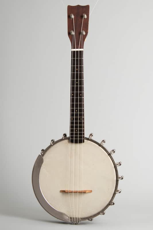 Bacon  Style #1 Banjo Ukulele (1926), ser. #21663, black gig bag case. image 1