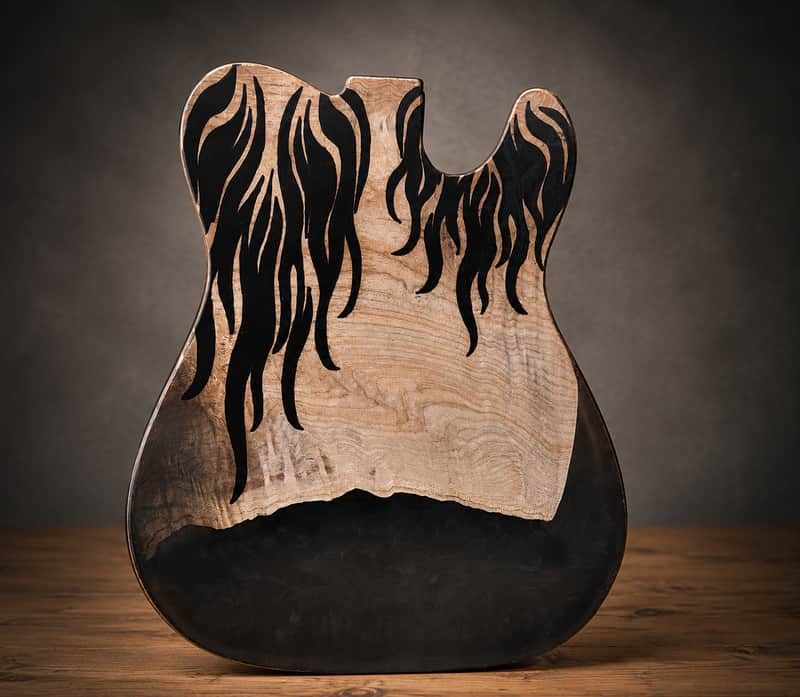 MH Customs “Blackfire Renegade Blank” — Quilted Maple T-Style Body | Custom-Rout Ready 2026 - Nitrocellulose Gloss image 1