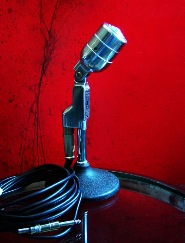 Vintage 1940's Electro-Voice 635 / 630 Omnidirectional Dynamic Microphone dual Z w cable harp mic image 1