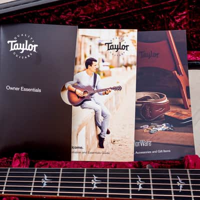 2023 Taylor Custom Grand Auditorium Acoustic Electric Guitar Trans Blue w/ Lutz Spruce + Quilted Maple image 19