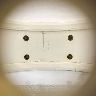 Vintage 1960s Ludwig Super Classic Snare Drum in White Marine Pearl image 6