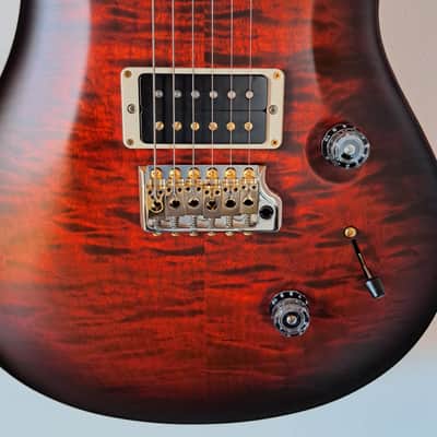 PRS Custom 24 Wood Library Ten Top Fire Red Burst 2017 - Fire Red Burst image 2