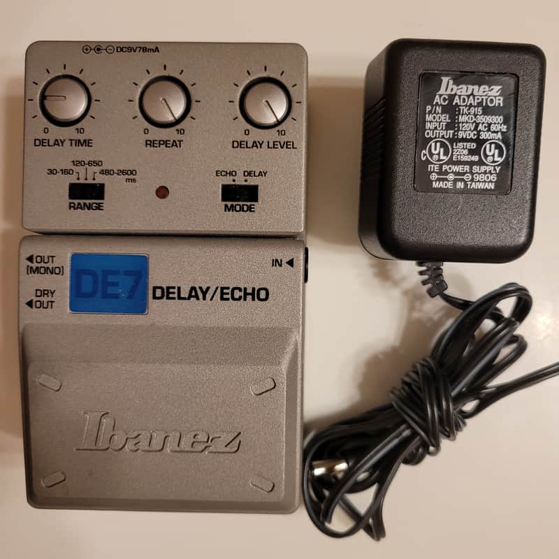 Ibanez DE7 Delay/Echo (Tone-Lok Series) with Original Box & Factory AC Power Supply (Excellent) image 1