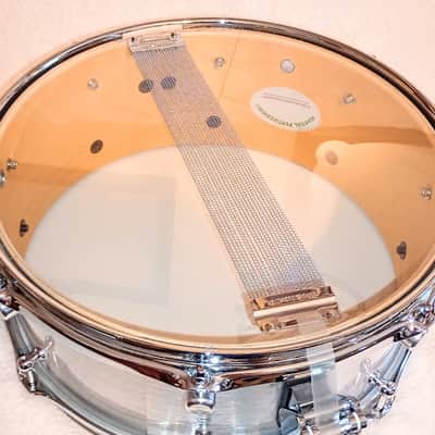 YAMAHA MAPLE MOD SHELL W/ VIDEO CUSTOMIZED SNARE DRUM - BRUSHED ALUMINUM WRAP-FREE SHIP TO C-USA! image 9