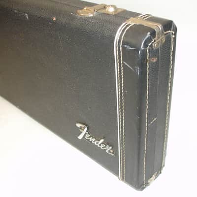 Vintage Fender Mustang Electric Guitar Case, Black with Oxblood Interior image 4