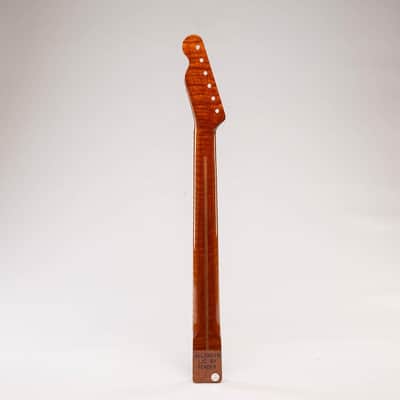 Allparts Select VIN-MOD Compound Radius Replacement Tele Neck AAA+ Roasted Flame Maple - Licensed by Fender image 3