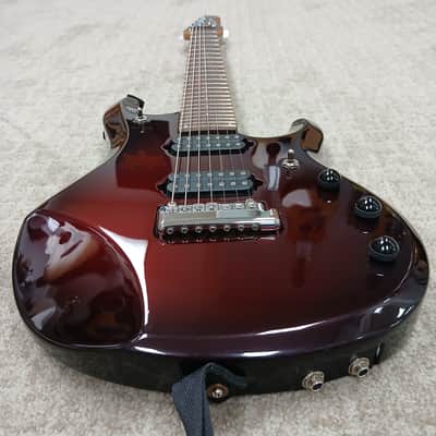 2005 Ernie Ball Music Man JP7 Piezo - Pearl Red Burst Color - w/ Original Hard Shell Case image 14