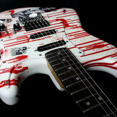 Custom Painted and Upgraded 2024 Fender Squier Strat With Matching Headstock image 15