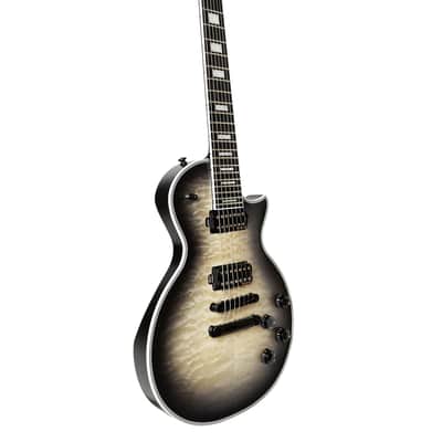 10S GF Modern 7 String Quilted Maple Single Cut Electric Guitar Open Core Black Burst Matte image 8