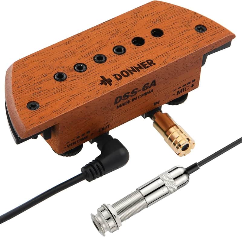 Donner DSS-6A Acoustic Guitar Active Pickup Mic Adjustable Heads Humbucker image 1