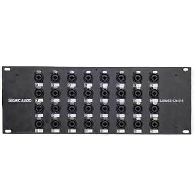 32 Channel XLR TRS Combo Splitter Snake Cable - two 15' XLR trunks Rack Mount image 3