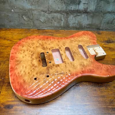 Warmtone CG Burl Telecaster Guitar Body "Leopard” P90 image 6