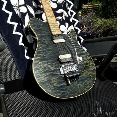 Rare Ernie Ball Music Man (EBMM) Van Halen EVH VanHalen Signature 1994 Black Quilt image 4