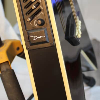 Dean V-Coustic Thin Body Acoustic-Electric Guitar 2010 Ebony image 10