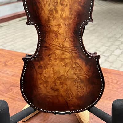 SONG Master 5 string Violin 4/4,Bird's eye wood Shell Purfling,Great sound#15828 image 6