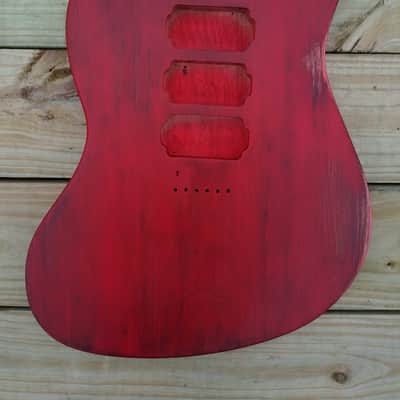 Farris Built™ Custom HHH Jazzmaster Body Trans Red Relic Left Handed image 1
