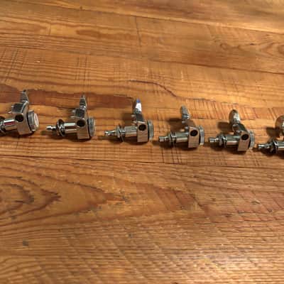 Fender Strat & Tele F logo Polished Chrome Locking Tuners 1997 image 4