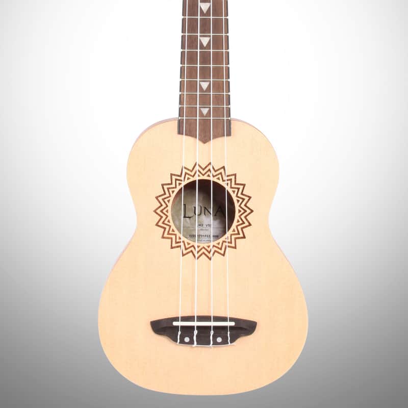 Luna UKEVSS Vintage Spruce Soprano Ukulele image 2