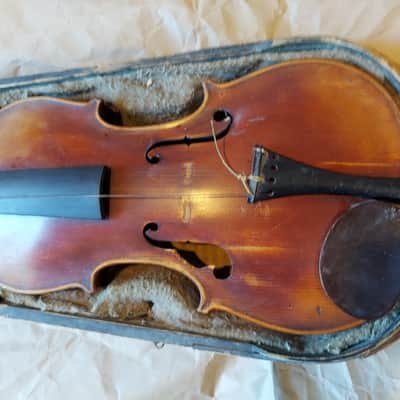 Antique Jacobus Stainer sized 4/4 violin, Austria 1695, Good, Repairs Needed image 5