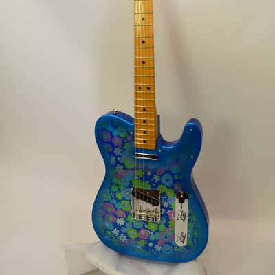 2022 Fender Vintage Custom '68 Telecaster NOS Electric Guitar, Maple Fingerboard, Blue Flower w/ Case image 2