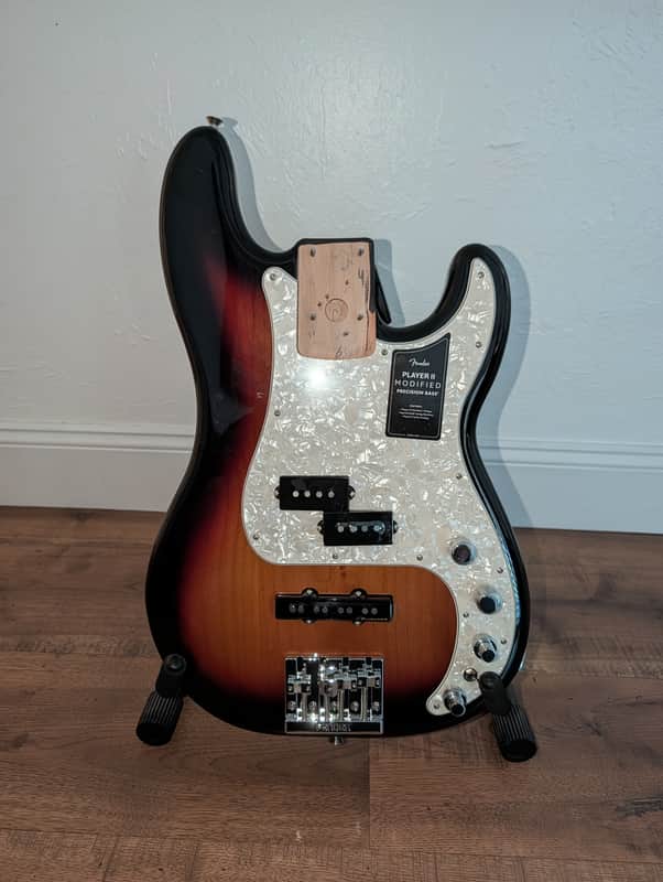 Fender Player II Modified Active Precision P Bass LOADED BODY, 3TS image 1