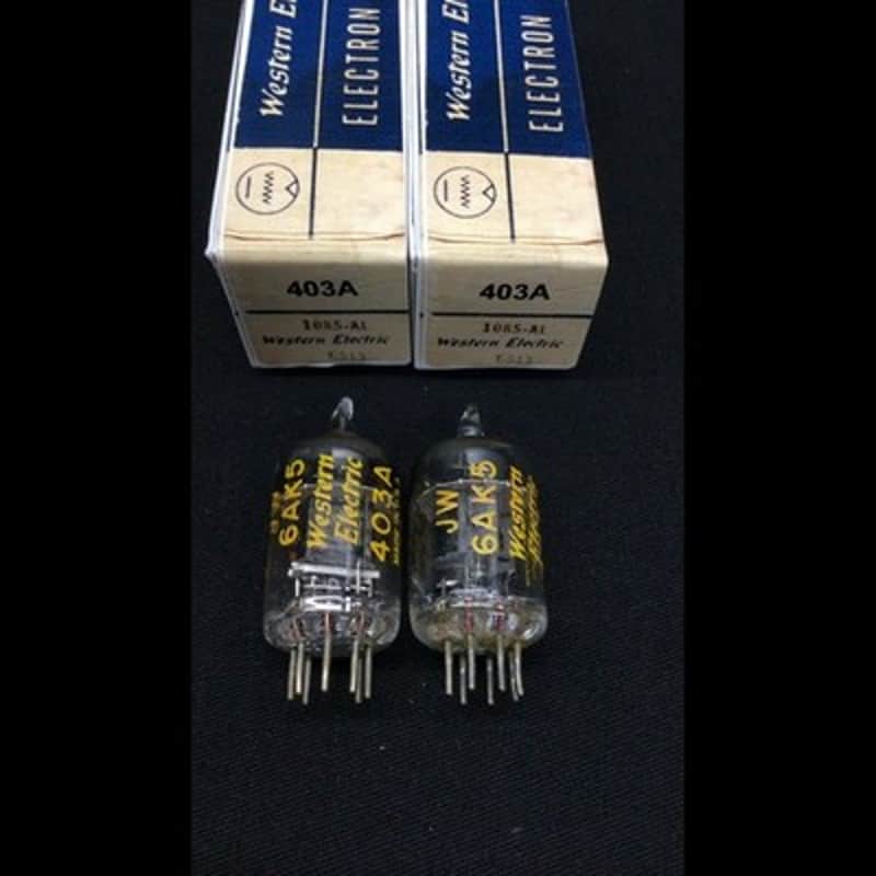 MATCHED PAIR Western Electric JW 6AK5 403A Headphone Amp VACUUM TUBES 8.9849 image 1