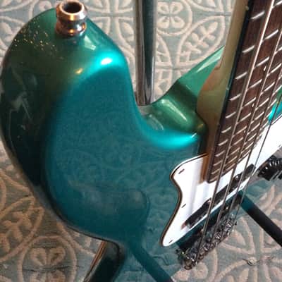 1993 Fender American Standard Longhorn Jazz Bass Metallic Caribbean Mist  With AVRI Hard Case! RARE image 9
