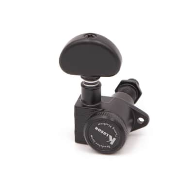 Kluson 3x3 Revolution E-Mount 90deg 20:1 ratio Locking Tuners, Black image 1