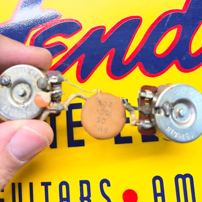 Vintage Fended 1966 Telecaster Electric Guitar Pots Fender image 4