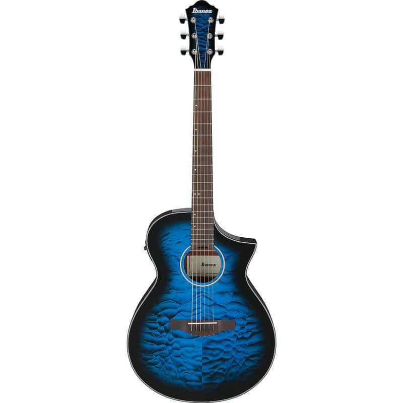 Ibanez Transparent Blue Sunburst High Gloss Top, Natural High Gloss Back and Sides EL.GUITARTransparent Blue Sunburst High Gloss Top, Natural High Gloss Back and Sides EL.GUITAR image 1