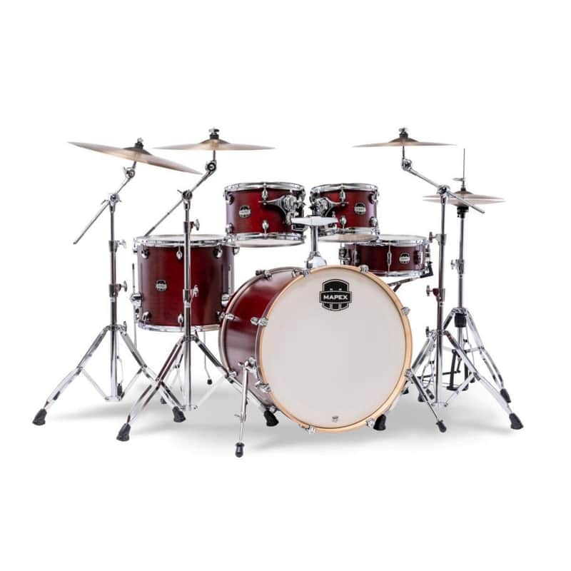 Mapex Mars Maple 5-Piece Rock Shell Kit, Merlot Satin