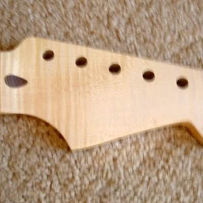 Musikraft 5A Flamed Quartersawn Vintage Style Strat Neck 2024 - Fast Thin Lacquer image 1