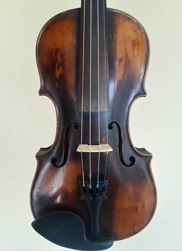 Old Antique German Violin Labeled David Techler Lintano Romae anno