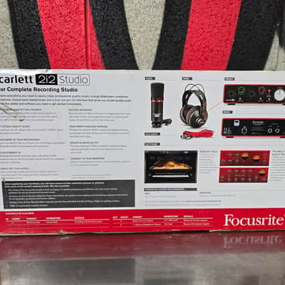 Focusrite Scarlett 2i2 2nd Gen Studio Bundle with Headphones, Mic and Cable 2016 - 2018 - Black/Red image 2