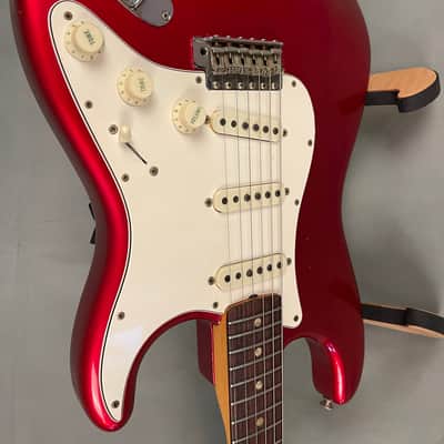 Vintage 1966 Fender Strat – Rare Candy Apple Red – All Original, Excellent+ image 14