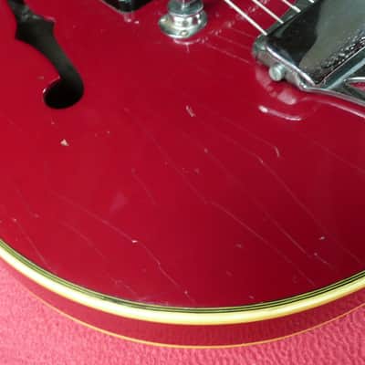 Teisco EP-2L Hollow Body Electric Guitar Japan Vintage 1960's Red image 12