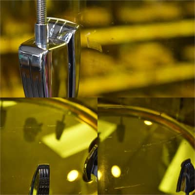 Vintage Ludwig Yellow Vistalite, Super Clean "Bonham" sizes: 14, 16, 18, 26 image 17