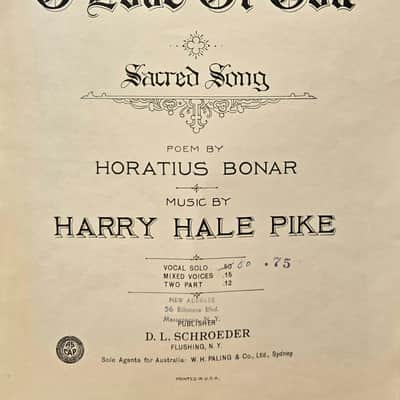(VINTAGE SHEET MUSIC) O Love of God - Piano/Vocal image 1