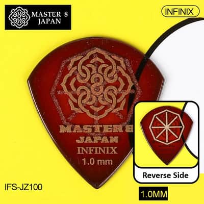 MASTER 8 JAPAN INFINIX Hard Grip Jazz Type 1.0mm Pick – Clear Red