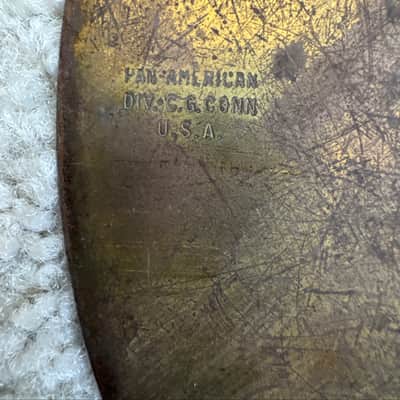 C.G. Conn One Vintage 7” Pan American Cymbal 20s 30s - Cu image 4