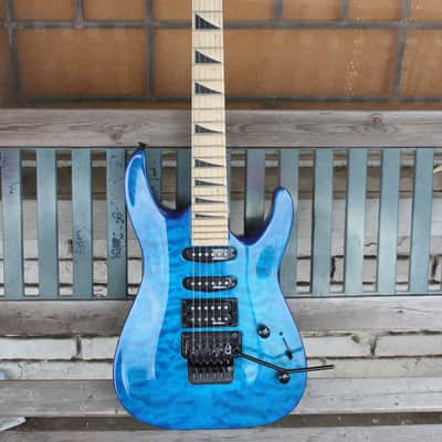 Jackson JS34Q DKA-M Dinky Archtop with Maple Fretboard (Translucent Blue) image 1