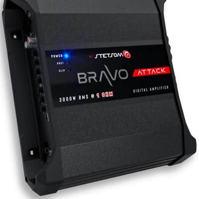 Stetsom BRAVO ATTACK 3000 Watts RMS 1-OHM Mono Full-Range Digital Car Audio Amplifier image 1