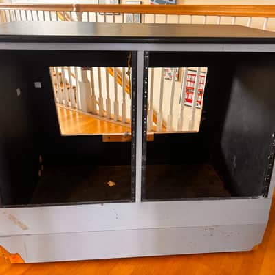 Custom Double rolling rack unit/desk 2010s - Blue/black image 6