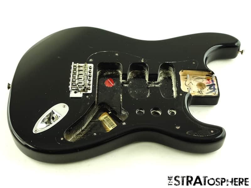 USED 2004 Fender MIM Standard Strat BODY & HARDWARE Guitar Black image 1