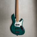 Fender American Deluxe Jazz Bass V with Maple Fretboard 1999 - 2003 - Teal Green Transparent