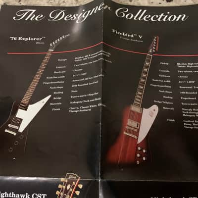 Gibson Jimi Hendrix Poster Catalog 1993 Flying V Explorer Firebird Melody Maker Nighthawk image 3