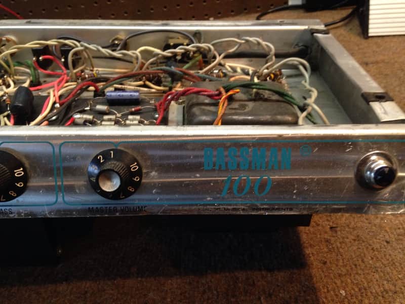 Vintage 1977 Fender Bassman 100 CFA7100 Bass Guitar Chassis Head Project Fender Bassman 1977 image 1
